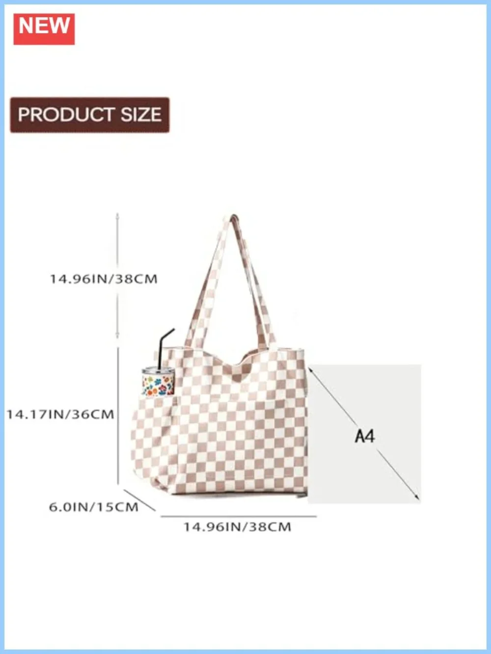 Women's Corduroy Tote Bag Multi-Pocket Shoulder Work Bag Laptop Holder